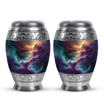 Personalized Galaxy Cremation Urn for Men & Women - 10-inch, 200 cu in - Yatskia