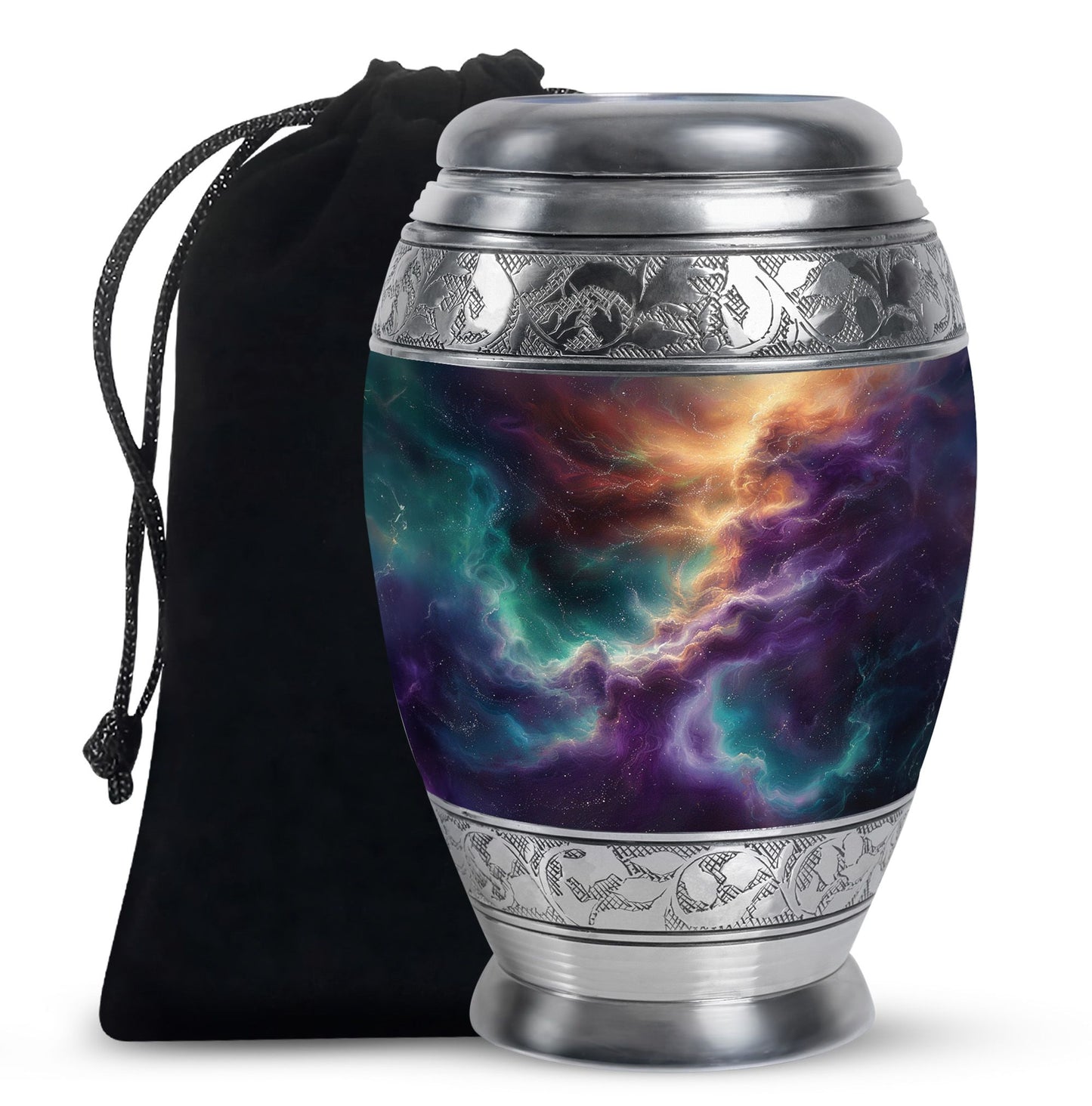 Personalized Galaxy Cremation Urn for Men & Women - 10-inch, 200 cu in - Yatskia