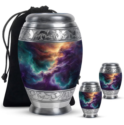 Personalized Galaxy Cremation Urn for Men & Women - 10-inch, 200 cu in - Yatskia
