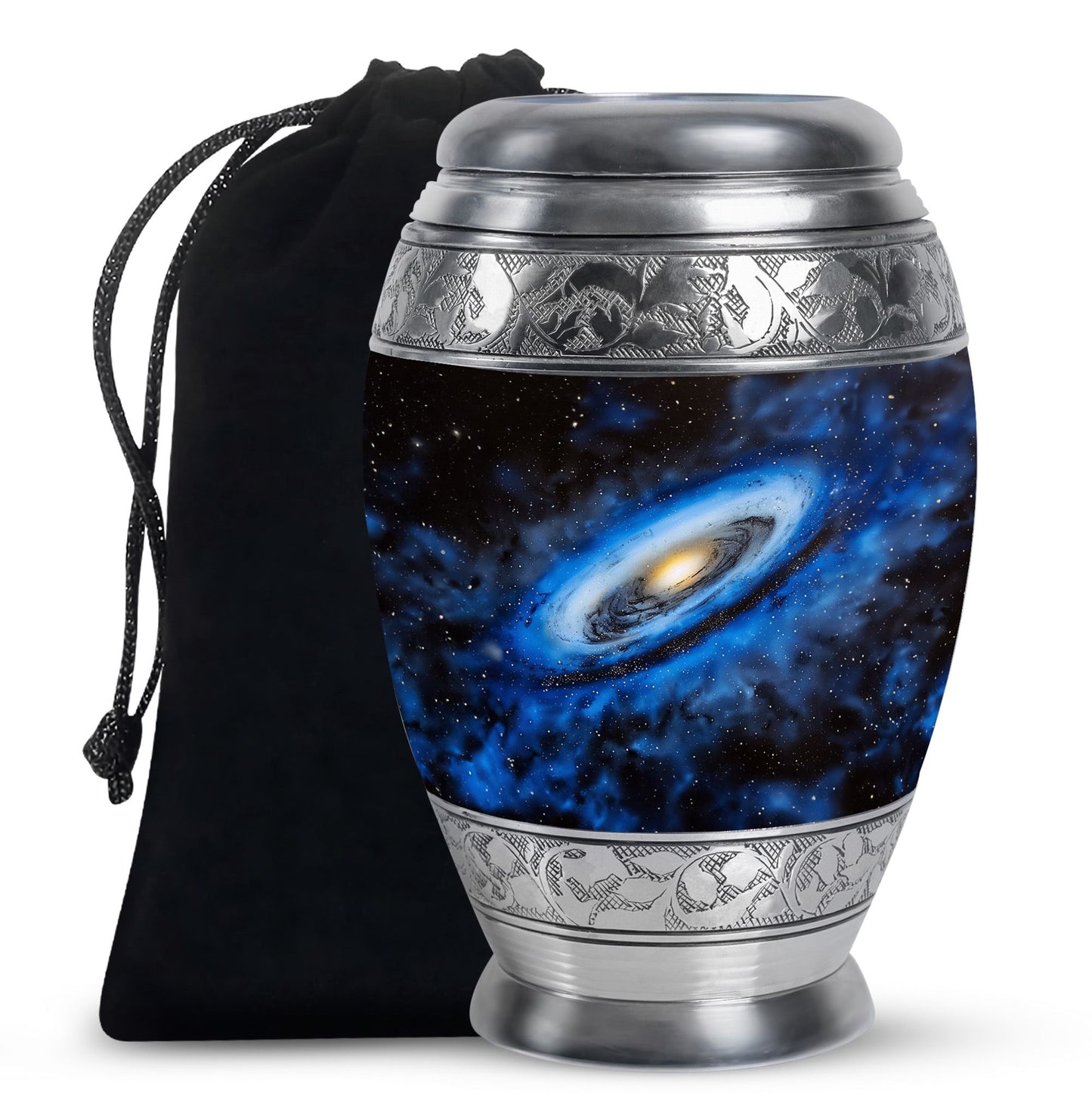 Personalized Galaxy Cremation Urn for Human Ashes - 10-inch, 200 cu in - Yatskia