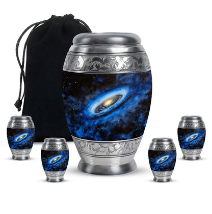 Personalized Galaxy Cremation Urn for Human Ashes - 10-inch, 200 cu in - Yatskia