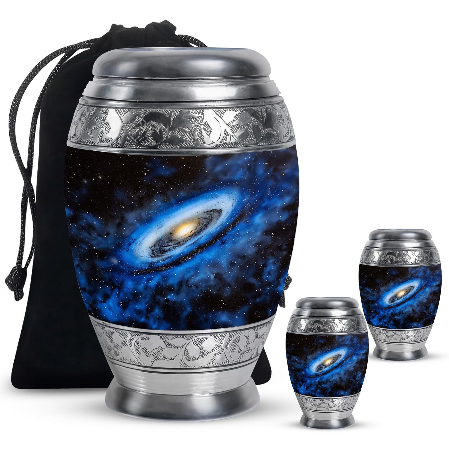 Personalized Galaxy Cremation Urn for Human Ashes - 10-inch, 200 cu in - Yatskia