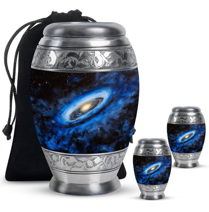 Personalized Galaxy Cremation Urn for Human Ashes - 10-inch, 200 cu in - Yatskia