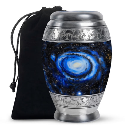Personalized Galaxy Cremation Urn for Human Ashes - 10-inch, 200 cu in - Yatskia