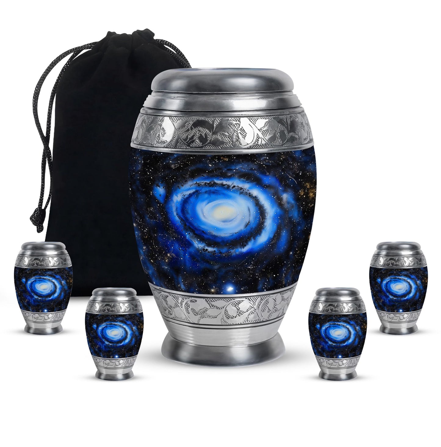 Personalized Galaxy Cremation Urn for Human Ashes - 10-inch, 200 cu in - Yatskia