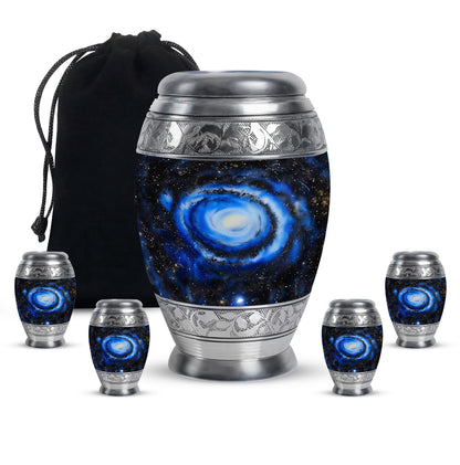 Personalized Galaxy Cremation Urn for Human Ashes - 10-inch, 200 cu in - Yatskia