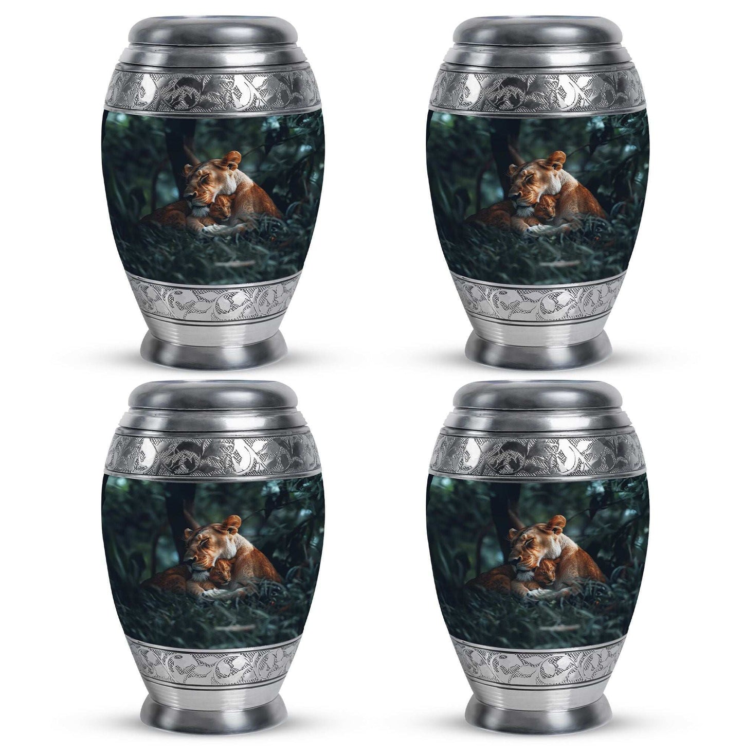 Lioness And Cub Cremation Urn For Adults - Lion Urns For Men & Women