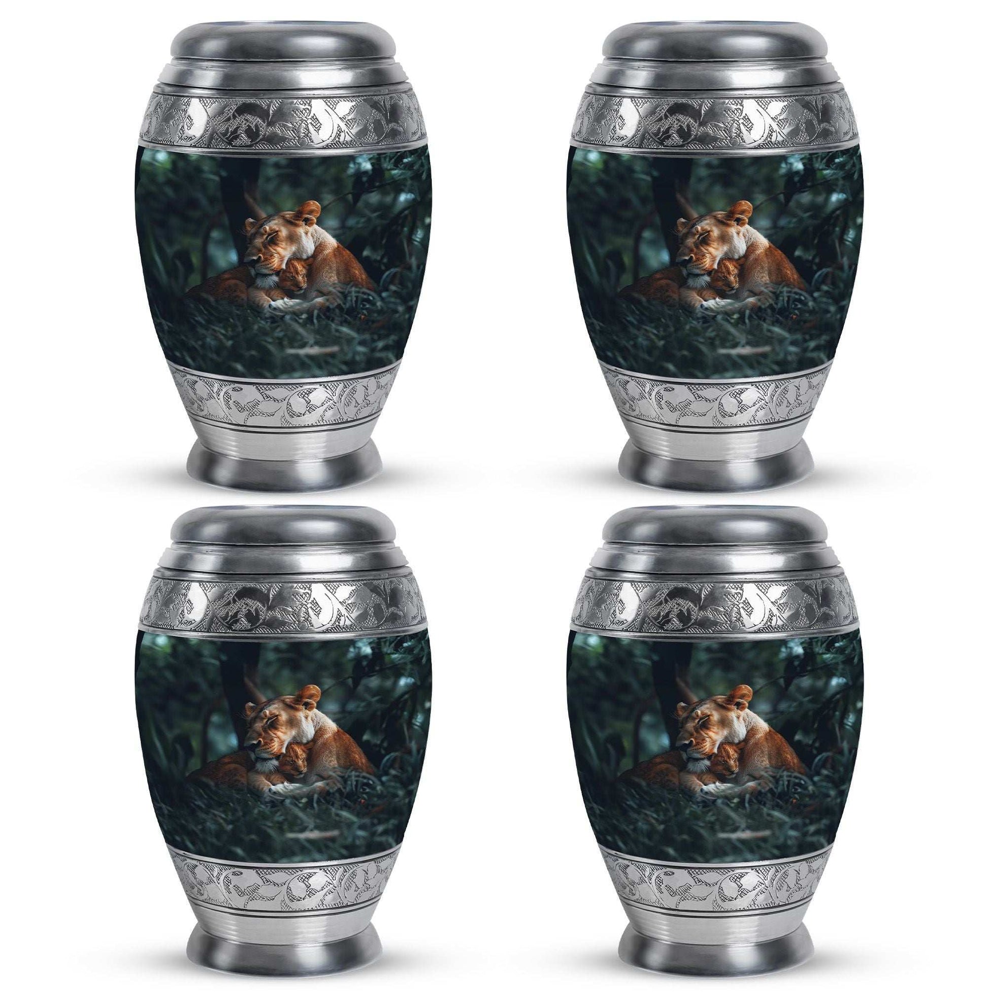 Lioness And Cub Cremation Urn For Adults - Lion Urns For Men & Women