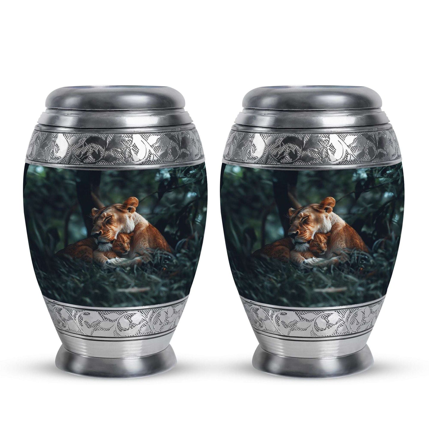 Lioness And Cub Cremation Urn For Adults - Lion Urns For Men & Women