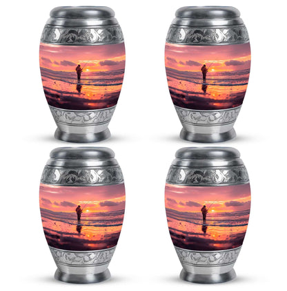 Ocean Fishing Cremation Urns For Ashes - Pink Memorial Urn For Father