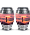 Ocean Fishing Cremation Urns For Ashes - Pink Memorial Urn For Father