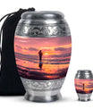 Ocean Fishing Cremation Urns For Ashes - Pink Memorial Urn For Father
