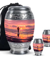 Ocean Fishing Cremation Urns For Ashes - Pink Memorial Urn For Father