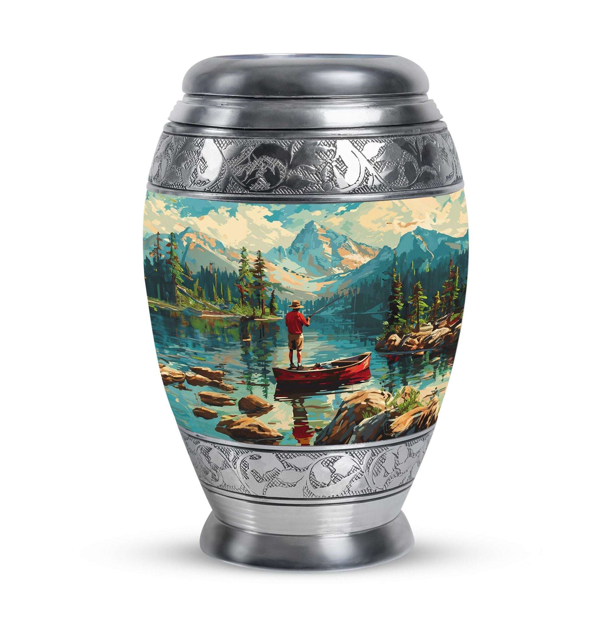 Fishing Boat Memorial Urn For Ashes - Artistic Cremation Urn For Funeral