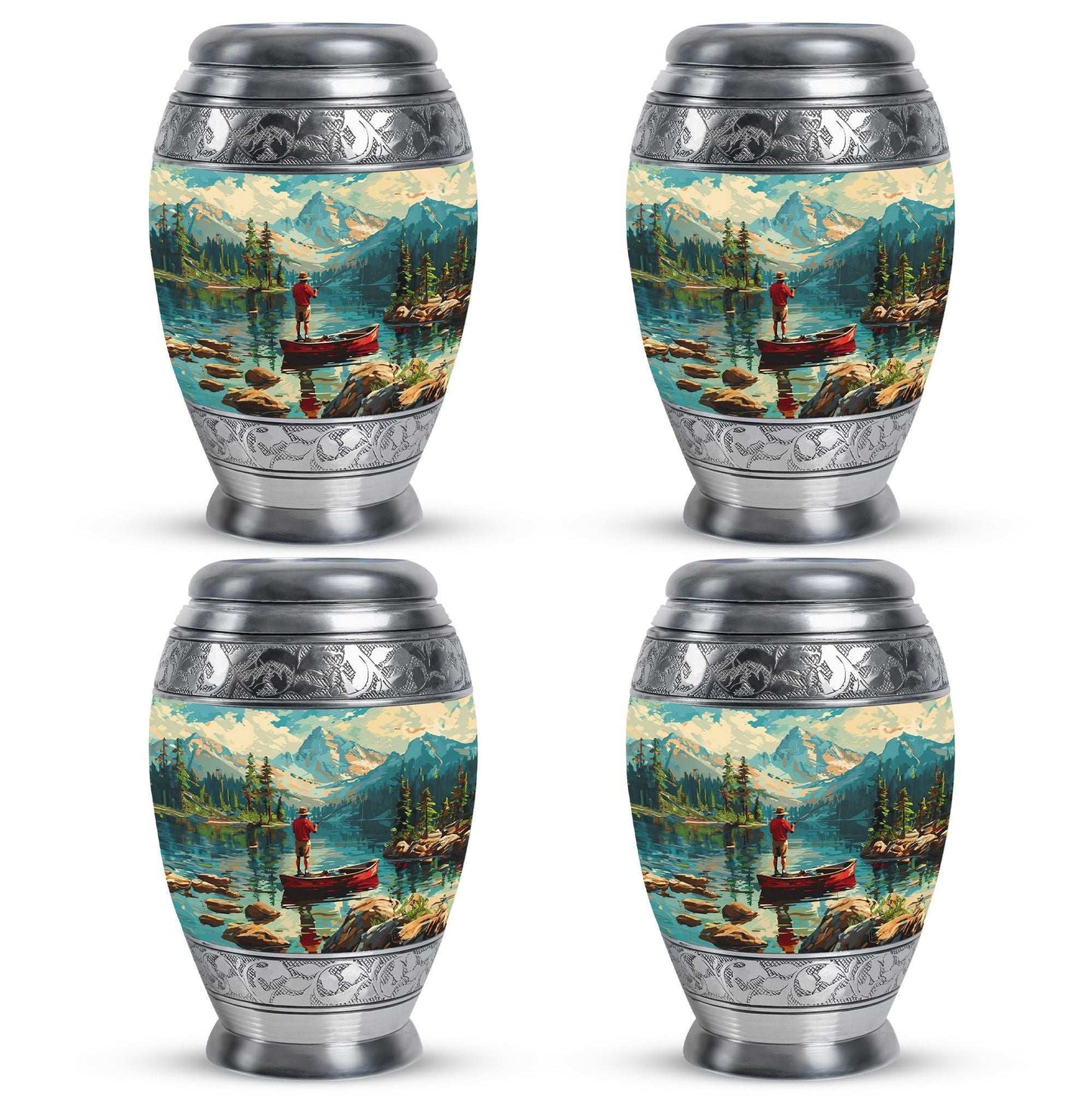 Fishing Boat Memorial Urn For Ashes - Artistic Cremation Urn For Funeral