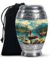 Fishing Boat Memorial Urn For Ashes - Artistic Cremation Urn For Funeral