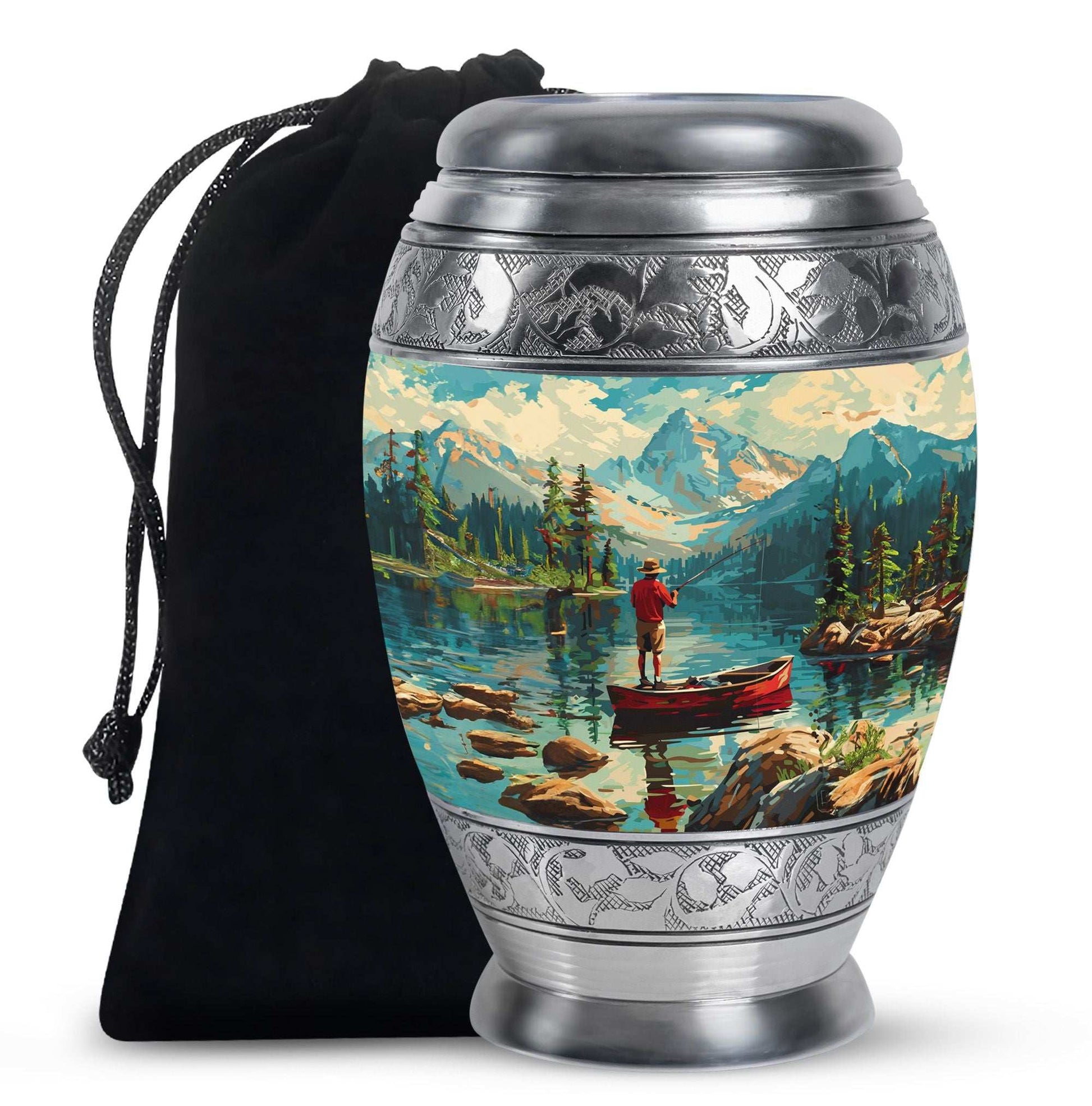Fishing Boat Memorial Urn For Ashes - Artistic Cremation Urn For Funeral