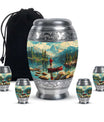 Fishing Boat Memorial Urn For Ashes - Artistic Cremation Urn For Funeral