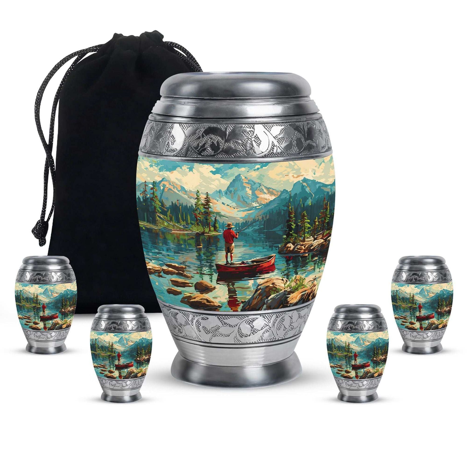 Fishing Boat Memorial Urn For Ashes - Artistic Cremation Urn For Funeral