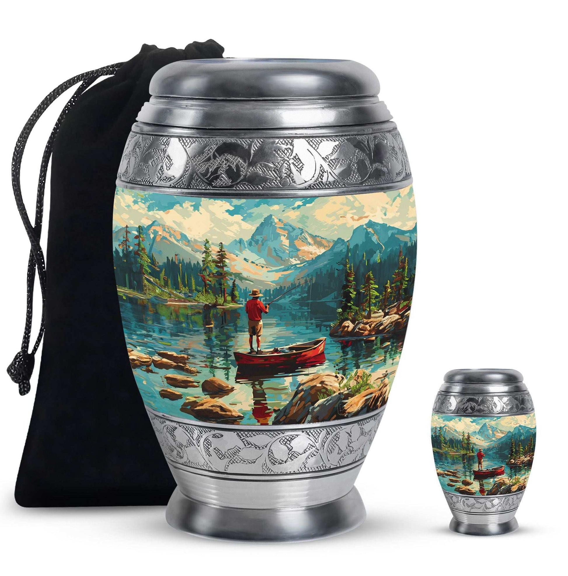 Fishing Boat Memorial Urn For Ashes - Artistic Cremation Urn For Funeral