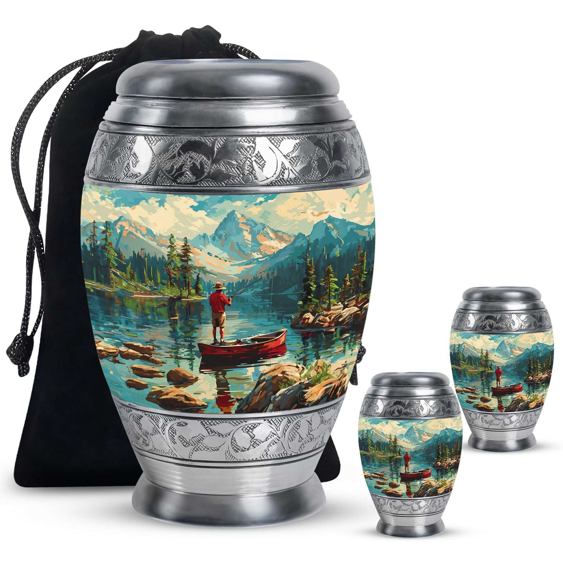 Fishing Boat Memorial Urn For Ashes - Artistic Cremation Urn For Funeral