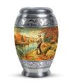 Artistic Fishing Memorial Urns Cremation Ashes - Large Urn For Mom & Dad