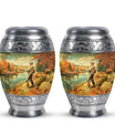 Artistic Fishing Memorial Urns Cremation Ashes - Large Urn For Mom & Dad