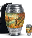 Artistic Fishing Memorial Urns Cremation Ashes - Large Urn For Mom & Dad