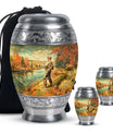 Artistic Fishing Memorial Urns Cremation Ashes - Large Urn For Mom & Dad