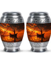 Sunset Memorial Urn For Ashes - Fishermen Cremation Urn For Adults