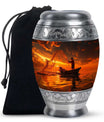 Sunset Memorial Urn For Ashes - Fishermen Cremation Urn For Adults