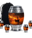 Sunset Memorial Urn For Ashes - Fishermen Cremation Urn For Adults