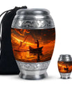 Sunset Memorial Urn For Ashes - Fishermen Cremation Urn For Adults