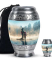 Fishing Adult Cremation Urns For Ashes - Father And Daughter Memorial Urn