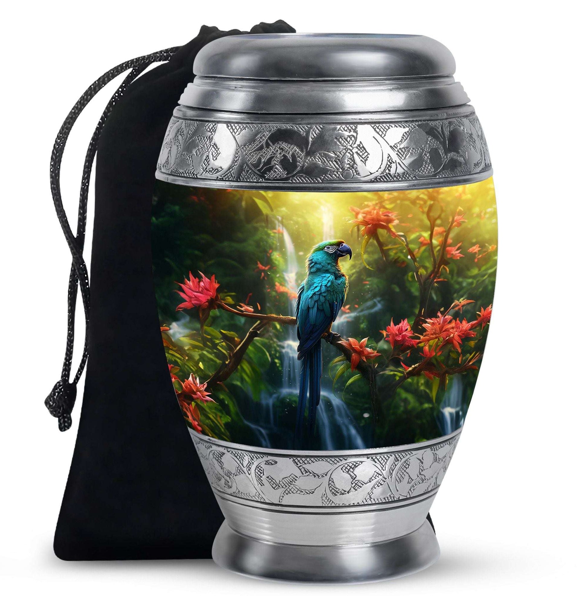 Parrot Cremation Urn – Tropical Bird Urn for Ashes Keepsake
