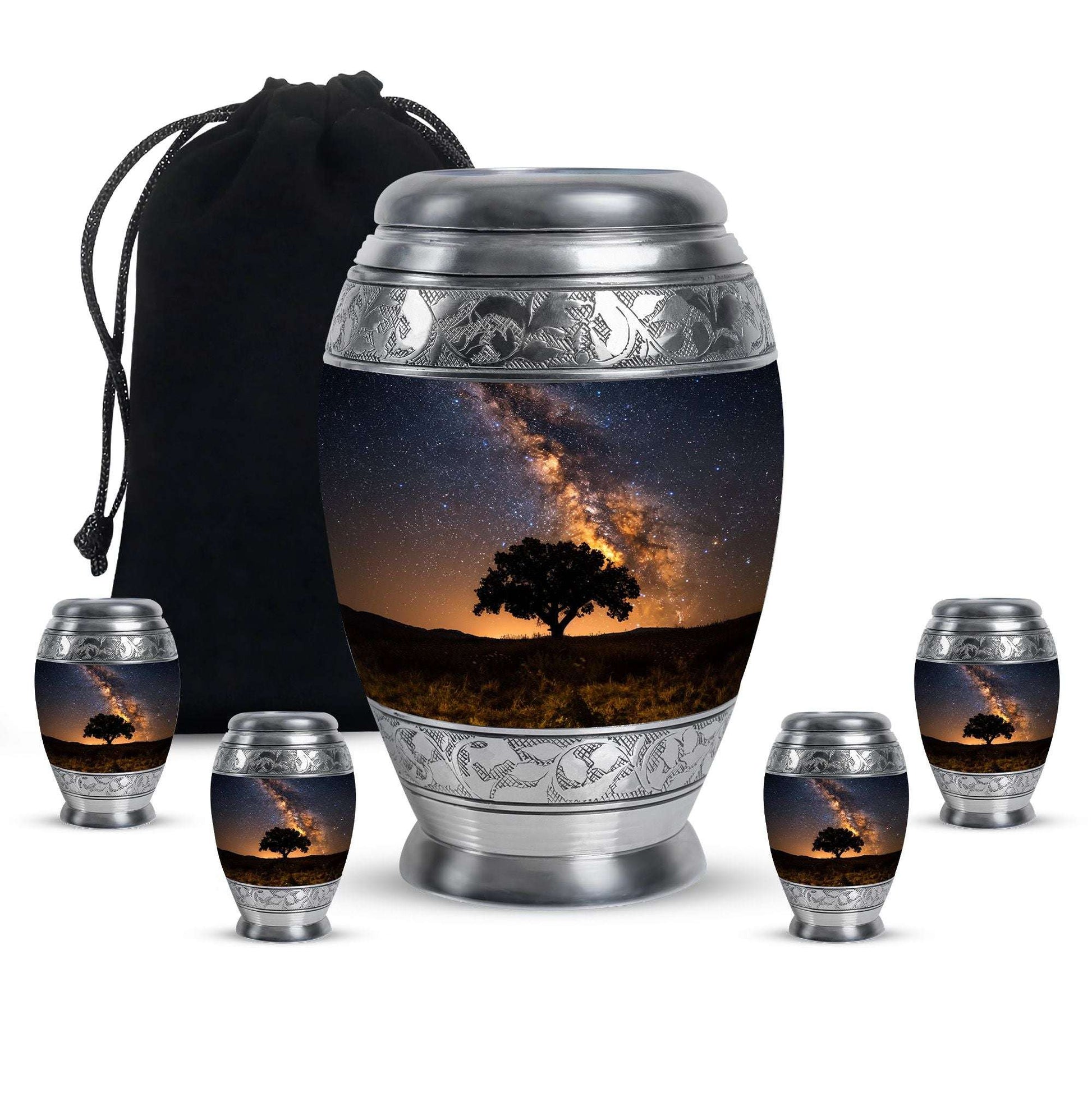Starry Night Urn Keepsake For Ashes - Tree of life Large Funeral Urn