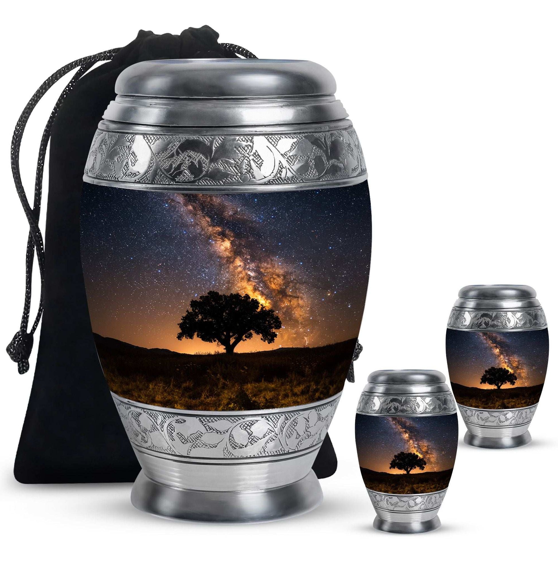 Starry Night Urn Keepsake For Ashes - Tree of life Large Funeral Urn