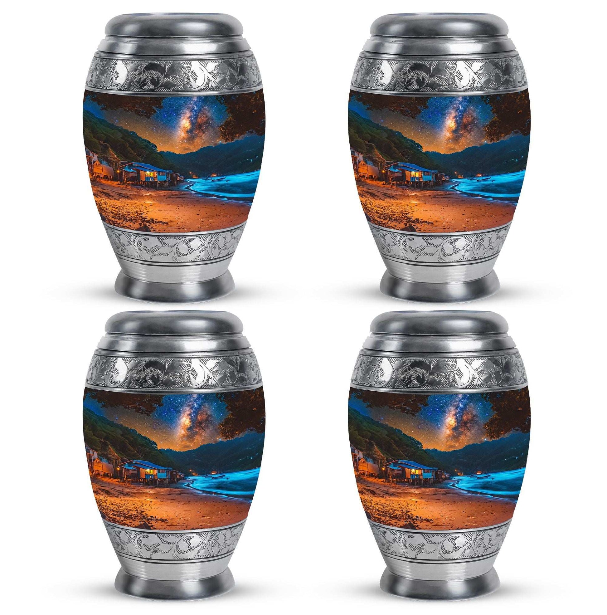 Starry Beach Urns For Ashes For Humans Funeral - Memorial Urn For Dad