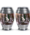 White Cat Cremation Urn For Mom Ashes - Pet Memorial Urn For Cats