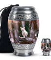 White Cat Cremation Urn For Mom Ashes - Pet Memorial Urn For Cats