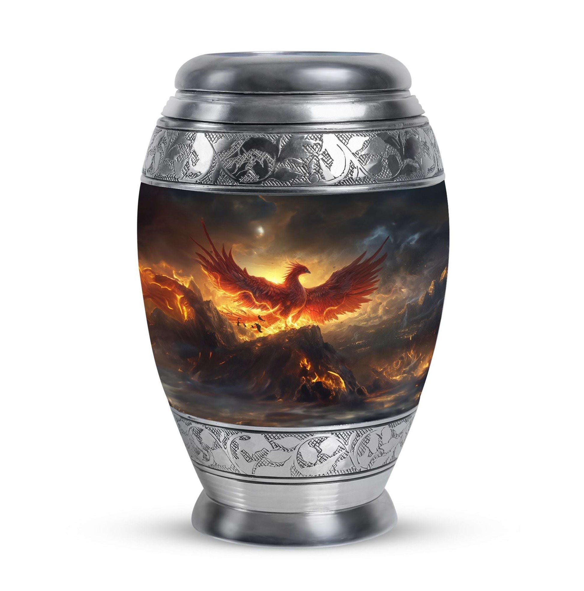 Phoenix Bird Adult Cremation Urn For Ashes - Mystical Bird Urn For Memorial