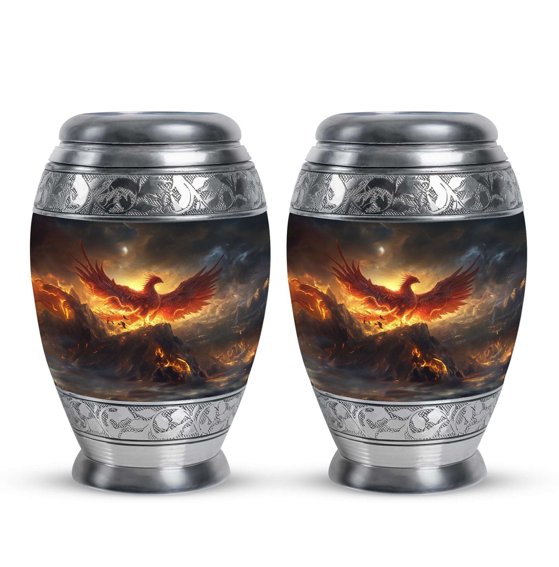 Phoenix Bird Adult Cremation Urn For Ashes - Mystical Bird Urn For Memorial