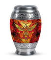 Phoenix Human Ashes Urns Large - Orange Phoenix Art Urn For Funeral