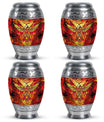Phoenix Human Ashes Urns Large - Orange Phoenix Art Urn For Funeral