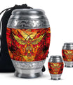 Phoenix Human Ashes Urns Large - Orange Phoenix Art Urn For Funeral