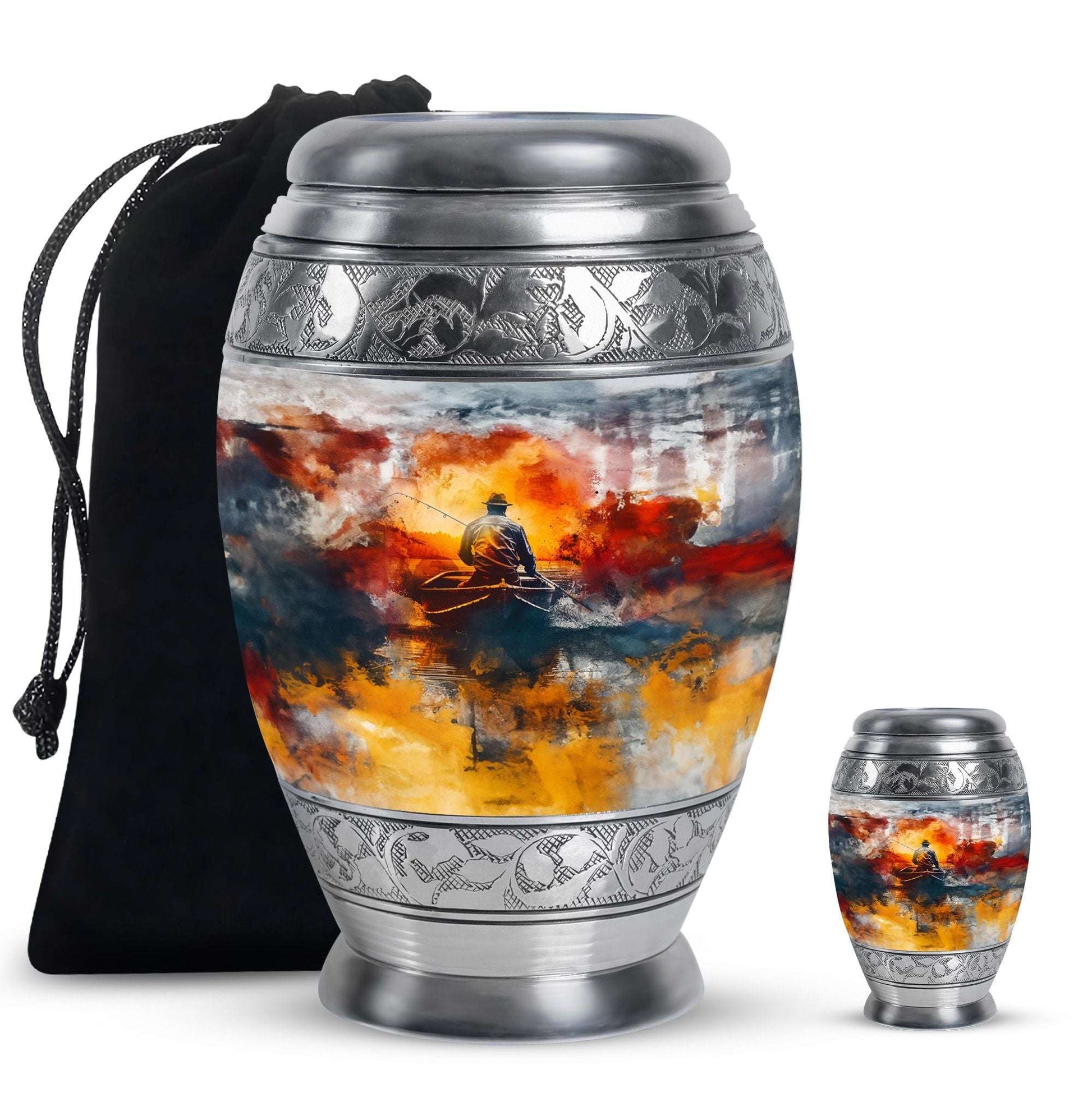 Fishing Boat Memorial Urns For Adults - Fishermen Urn For Human Ashes