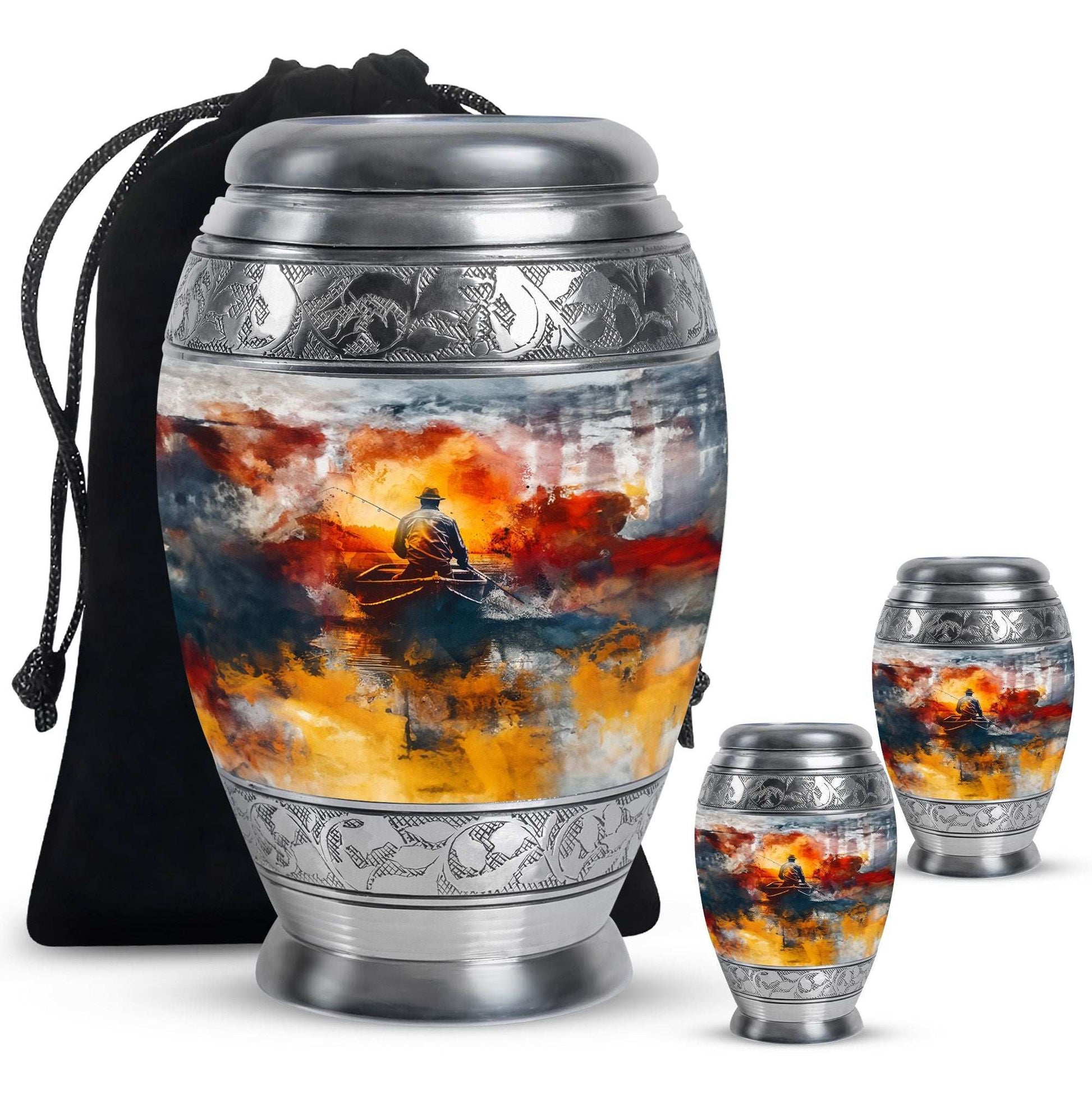 Fishing Boat Memorial Urns For Adults - Fishermen Urn For Human Ashes