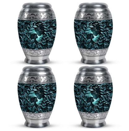 Mother & Child Keepsake For Human Ashes - Leaves Art Urn For Mom