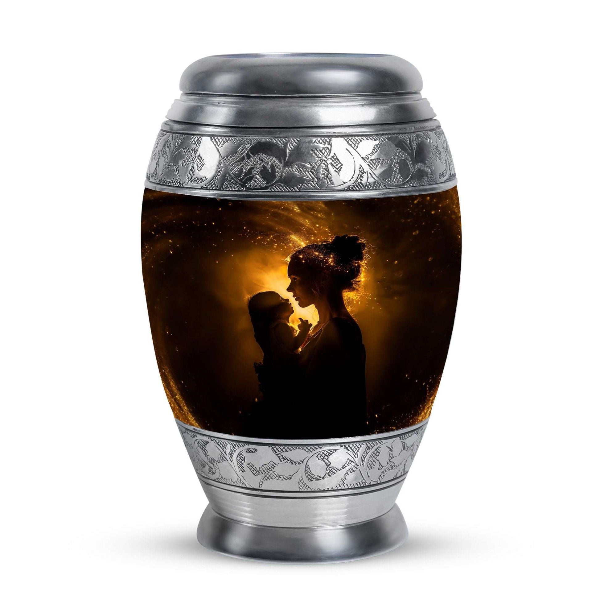 Mother And Child Memorial Urns For Ashes - Cremation Urn For Mother