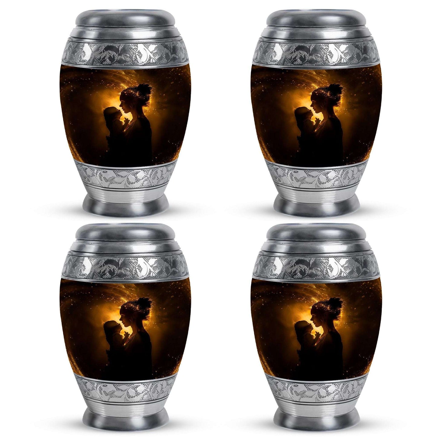 Mother And Child Memorial Urns For Ashes - Cremation Urn For Mother
